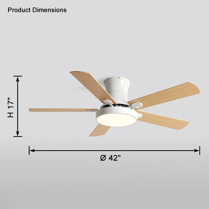 Low Profile Wood Ceiling Fan Lamp