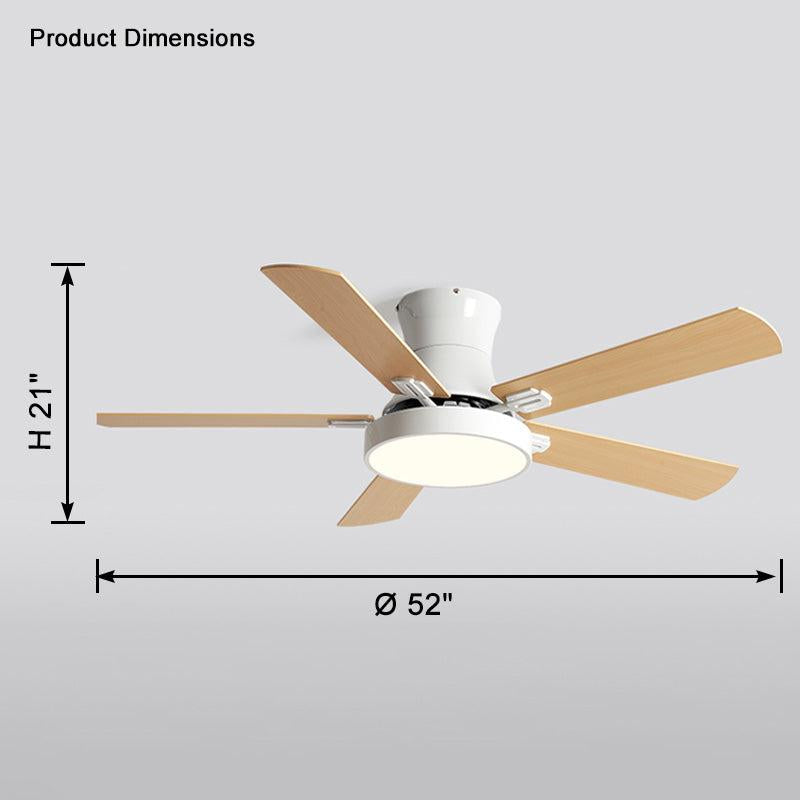 Low Profile Wood Ceiling Fan Lamp