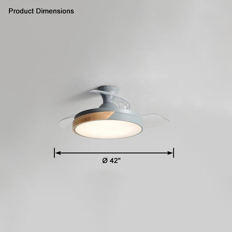 Scandi Low Profile Ceiling Fan Lamp