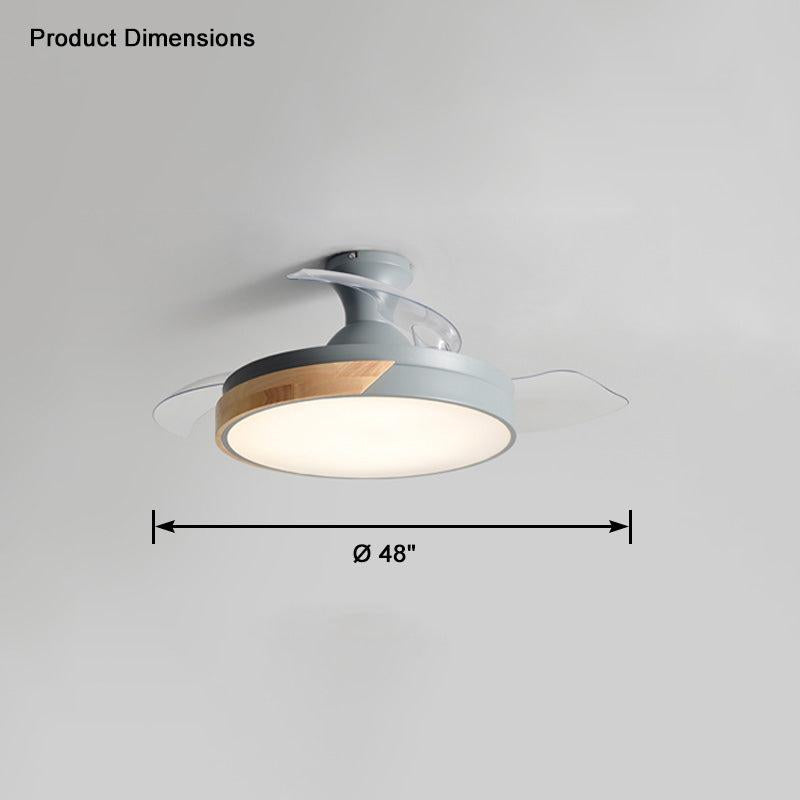 Scandi Low Profile Ceiling Fan Lamp