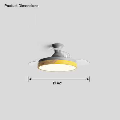 Scandi Low Profile Ceiling Fan Lamp