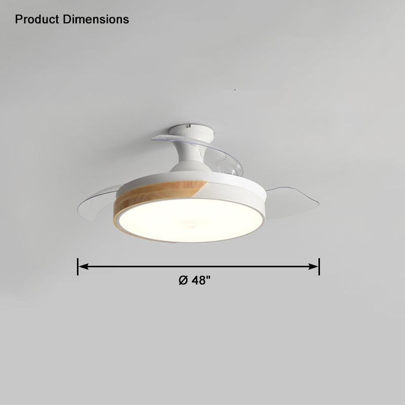 Scandi Low Profile Ceiling Fan Lamp