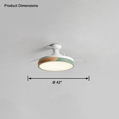 Scandi Low Profile Ceiling Fan Lamp