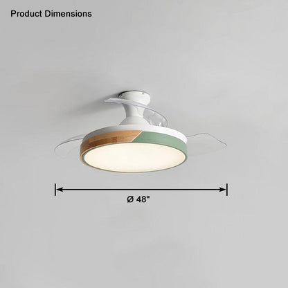 Scandi Low Profile Ceiling Fan Lamp