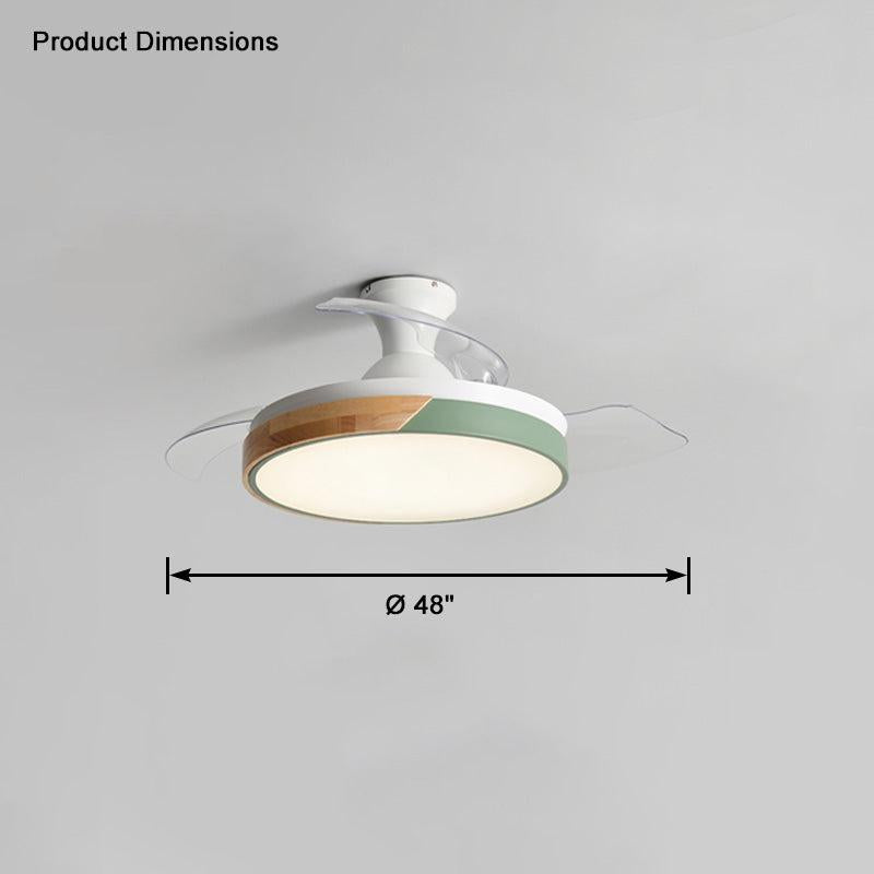 Scandi Low Profile Ceiling Fan Lamp