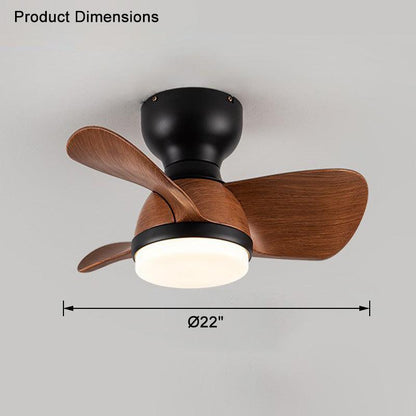 Small Flush Mount Ceiling Fan Lamp