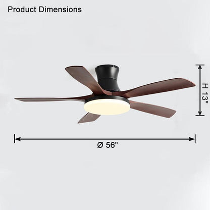 5 Blade Modern Ceiling Fan Lamp