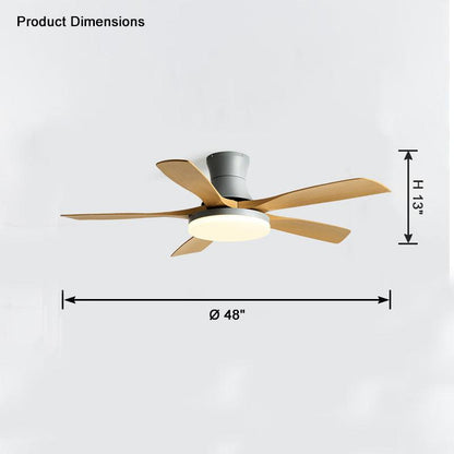 5 Blade Modern Ceiling Fan Lamp