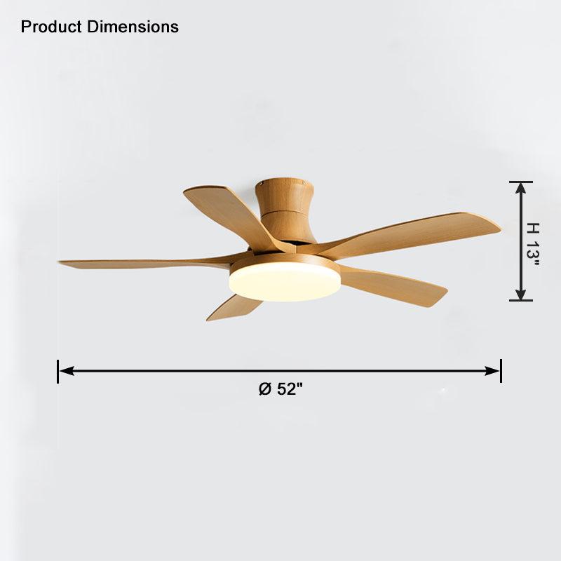 5 Blade Modern Ceiling Fan Lamp