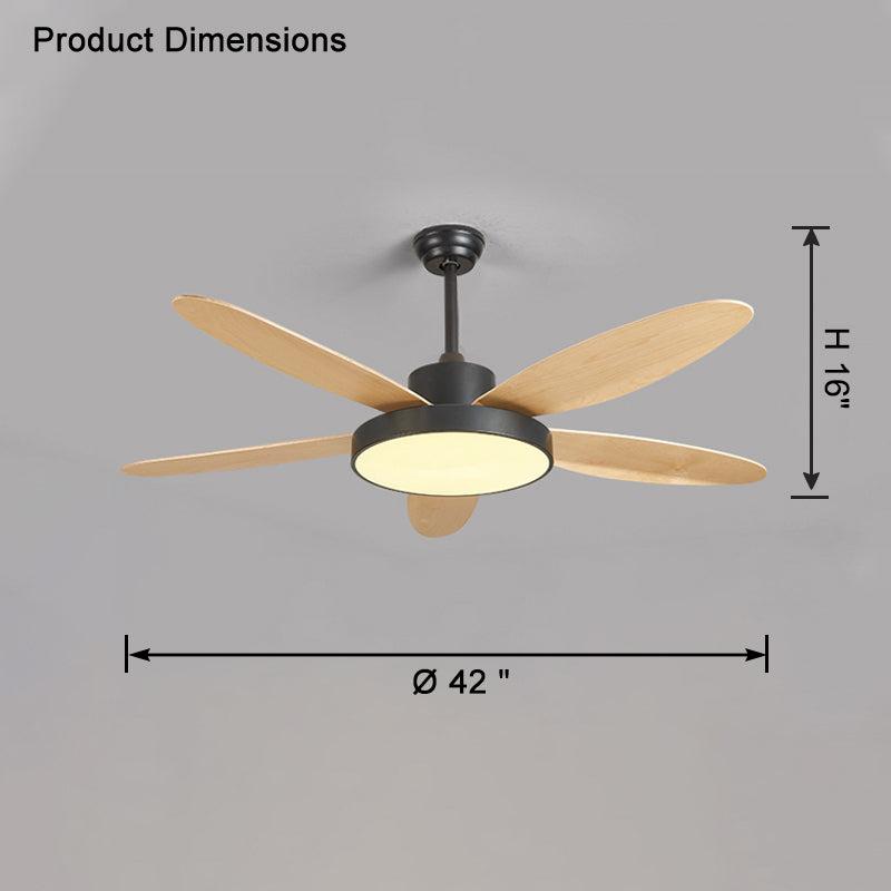 5 Blade Modern Ceiling Fan Lamp