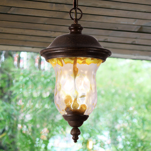 19"(H) Rustic Outdoor Hanging Lantern (One Piece & No Bulb)