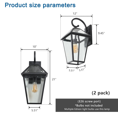 Modern Outdoor Waterproof Wall Lamp Supports multiple types of light bulbs