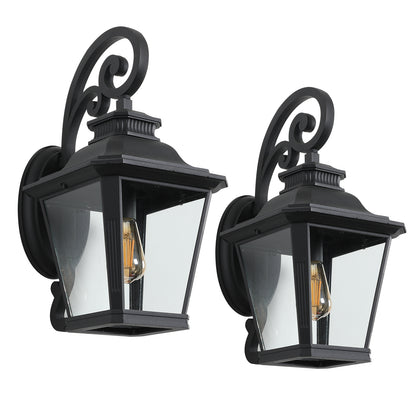 Large Outdoor Wall Sconce Lights with Clear Glass Can support multiple types of light bulbs 1pack