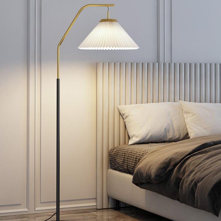 Pleated Hanging Floor Lamp