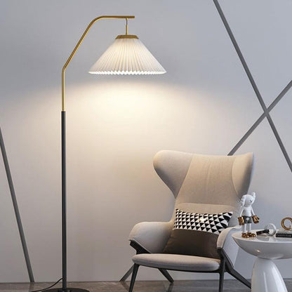 Pleated Hanging Floor Lamp