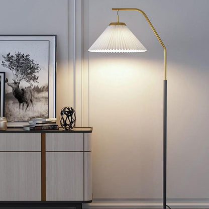 Pleated Hanging Floor Lamp