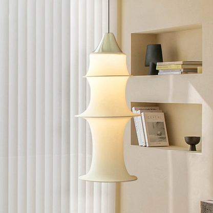 Long Lantern Silk Pendant Light