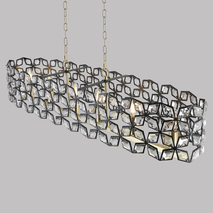 Modern Champagne Gold Oval Crystal ceiling chandelier Luxury Home Decor Light Fixture