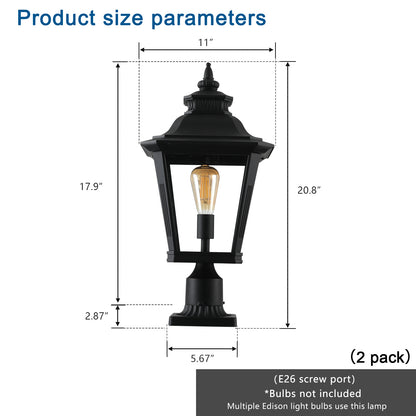 Outdoor Glass Column Headlights 1pack