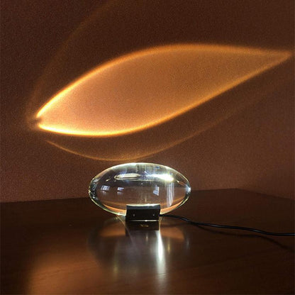 Lampe de table en cristal avec projecteur d'étoiles