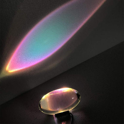 Lampe de table en cristal avec projecteur d'étoiles