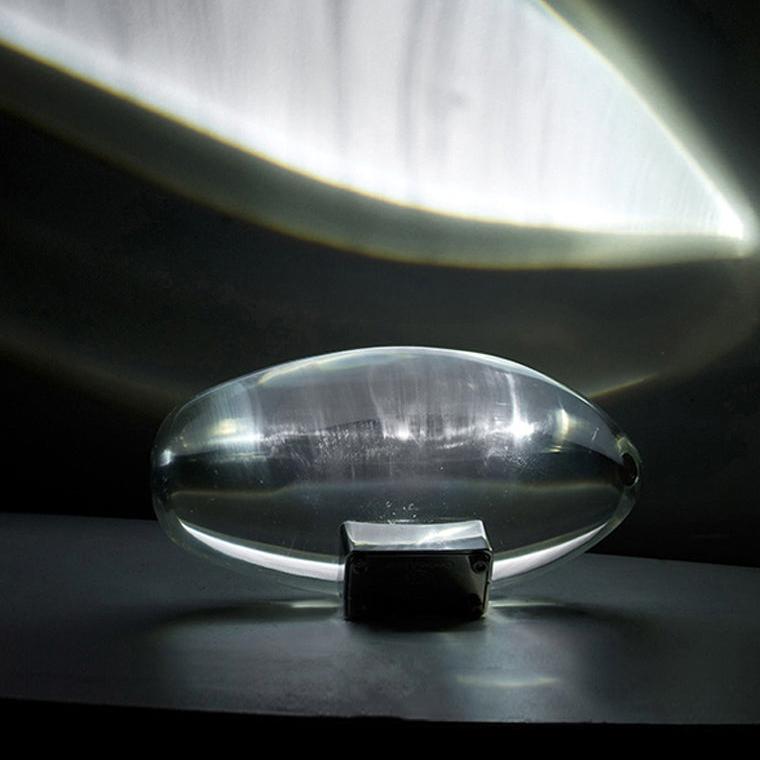 Lampe de table en cristal avec projecteur d'étoiles