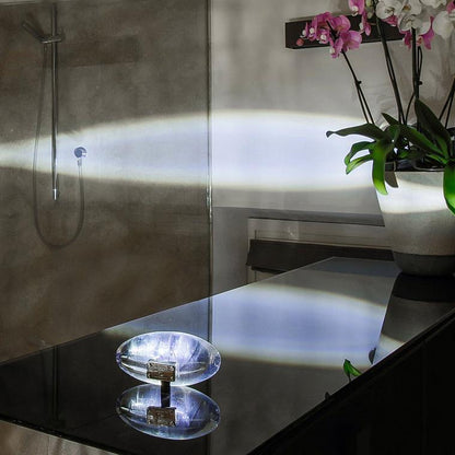 Lampe de table en cristal avec projecteur d'étoiles