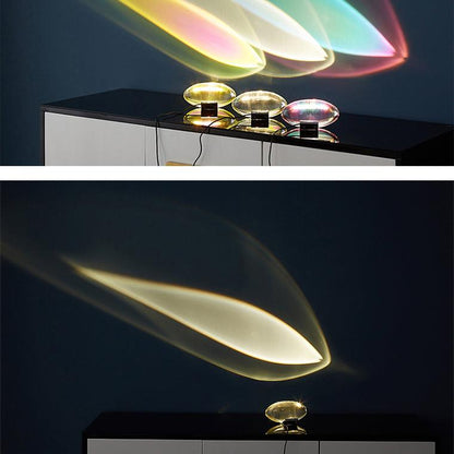 Lampe de table en cristal avec projecteur d'étoiles