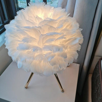 Feather Tripod Table Lamp