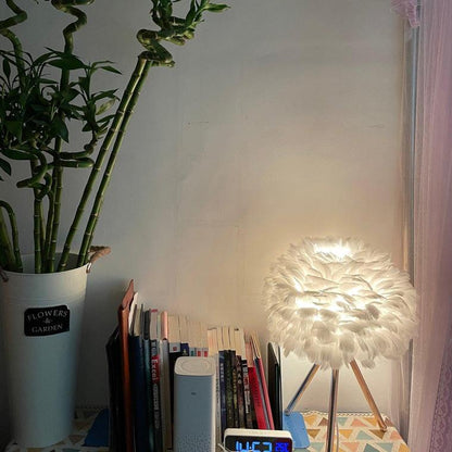 Feather Tripod Table Lamp