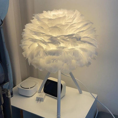 Feather Tripod Table Lamp