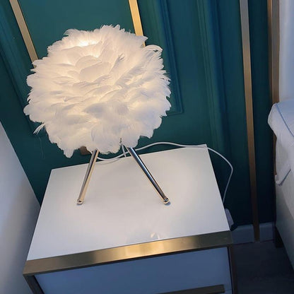 Feather Tripod Table Lamp