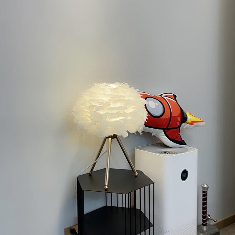 Feather Tripod Table Lamp