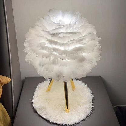 Feather Tripod Table Lamp