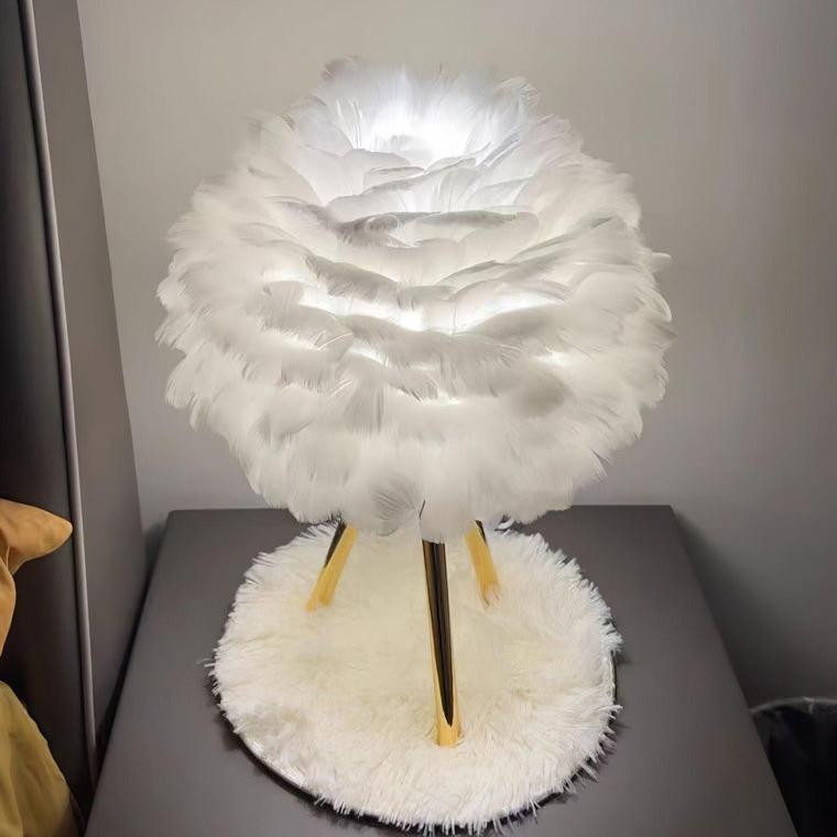 Feather Tripod Table Lamp