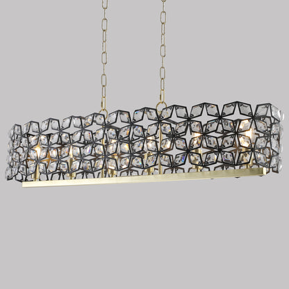 Modern Champagne Gold Oval Crystal ceiling chandelier Luxury Home Decor Light Fixture