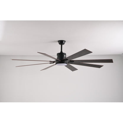 Walnut LED Ceiling Fan Light with 8 Wooden Blades