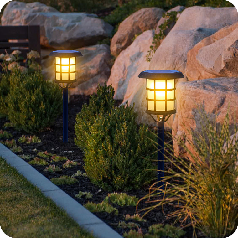 Garden Solar Column Headlight