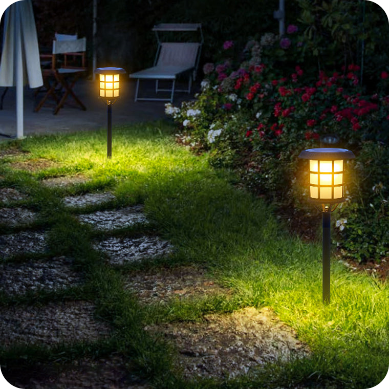 Garden Solar Column Headlight