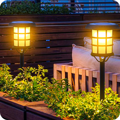 Garden Solar Column Headlight