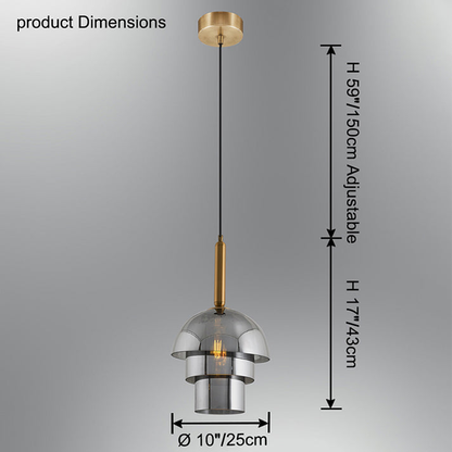 Suspension cloche en verre