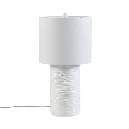 Dimmable Textured Table Lamp, Matte White