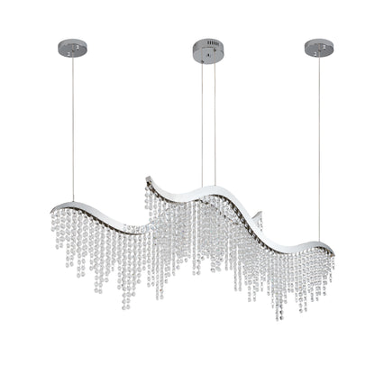 36.2-inch Dangling Wave Crystal Chandeliers