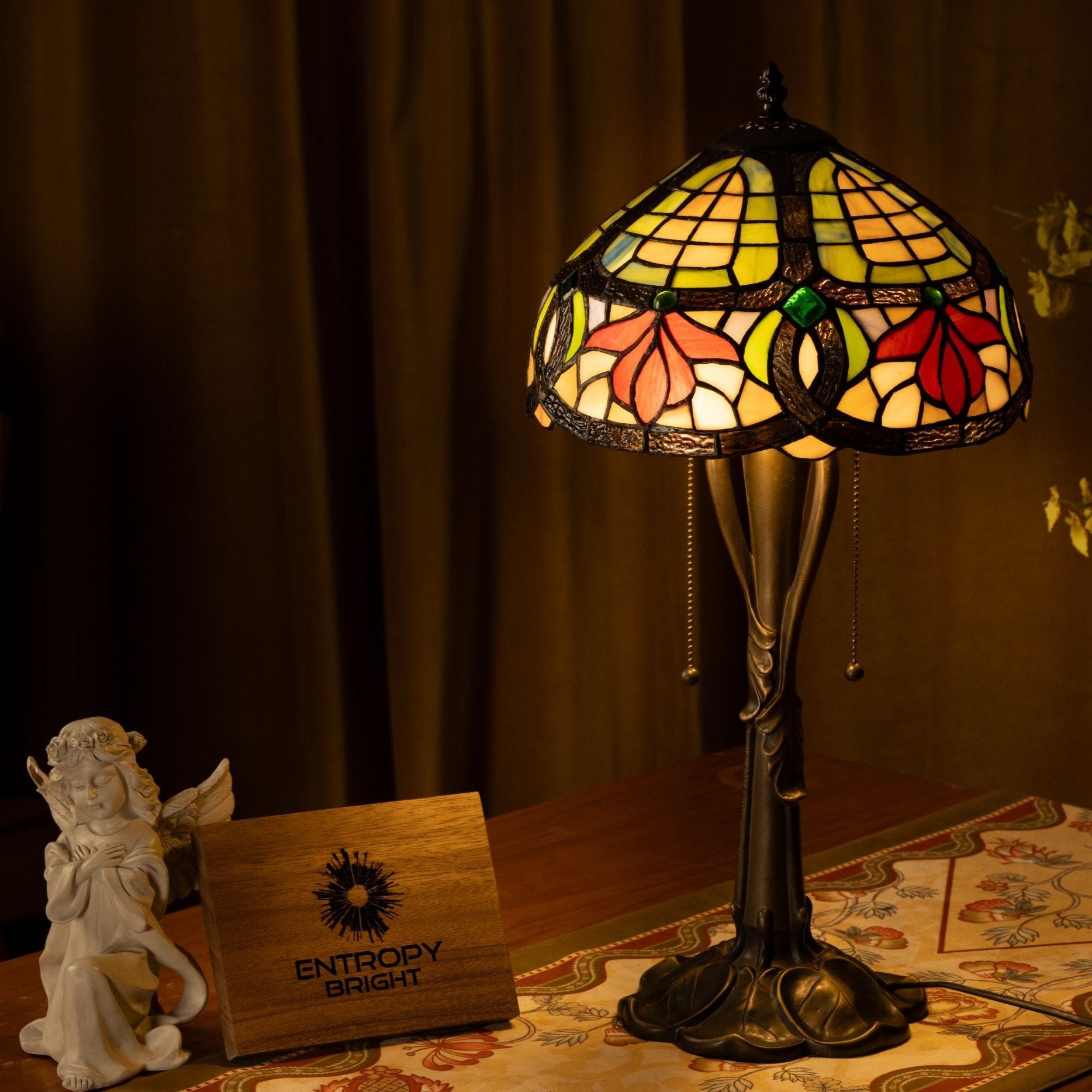 Autumn Petals Tiffany Table Lamp