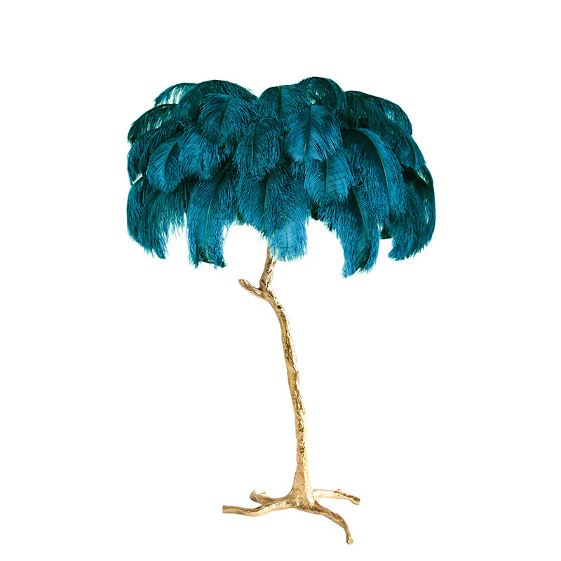 Feather Palm Tree Floor Lamp