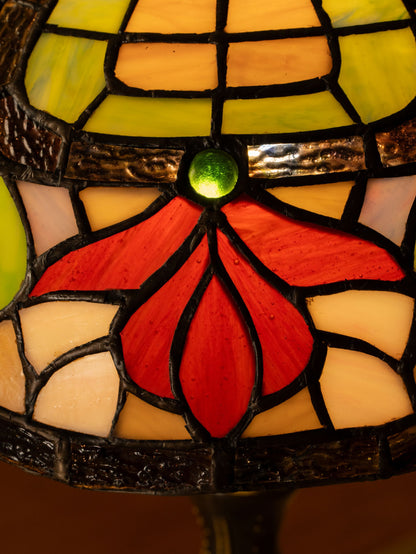 Crimson Bloom Tiffany Table Lamp