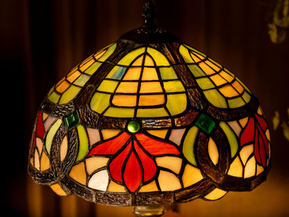 Crimson Bloom Tiffany Table Lamp