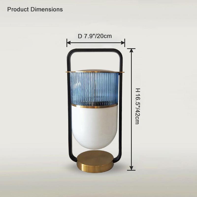 Portable Touch Glass Lantern Table Lamp