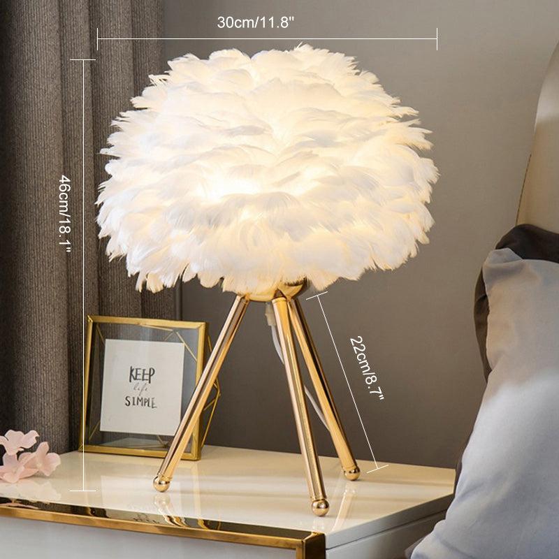 Feather Tripod Table Lamp