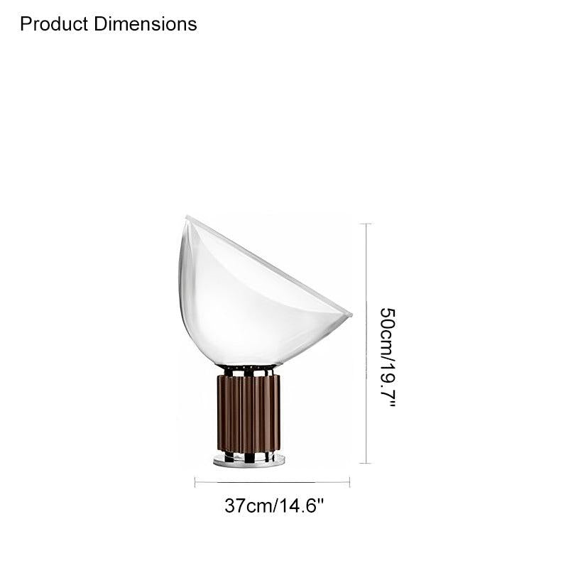 Grande lampe de table en verre